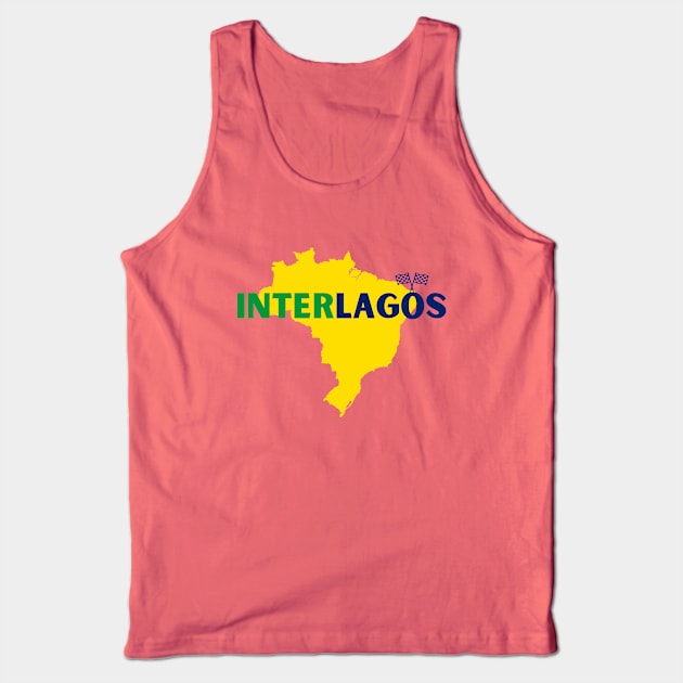 Interlagos Motorsport Racing graphic design Tank Top by GearGlide Outfitters